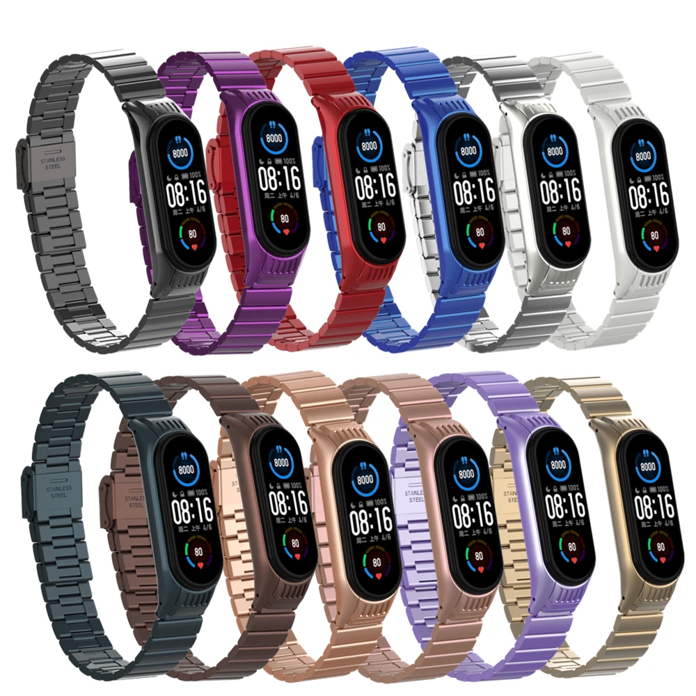 Strap for Mi Band 6 Bracelet Metal Wristband Stainless Steel Strap Screwless Belt for Xiaomi Mi Band6 NFC Mi6 Global Version
Strap for Mi Band 6 Bracelet Metal Wristband Stainless Steel Strap Screwless Belt for Xiaomi Mi Band6 NFC Mi6 Global Version