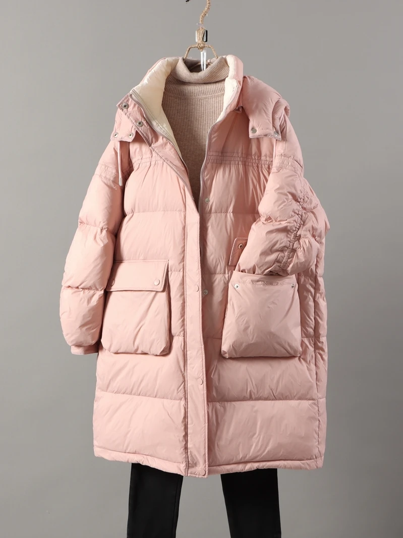 TINT ERA Women's New White Duck Down Jacket Mid-length Korean Loose Hooded Large Size Hot Style Casual Thickening Coat Y2k
TINT ERA Women's New White Duck Down Jacket Mid-length Korean Loose Hooded Large Size Hot Style Casual Thickening Coat Y2k