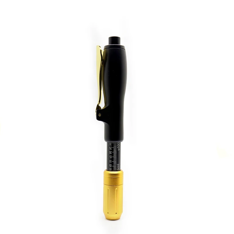 

Black Gold High Pressure Atomized Hyaluronic Acid Injection Pen Manual Beauty Device Used To Remove Wrinkles Spots Blackheads