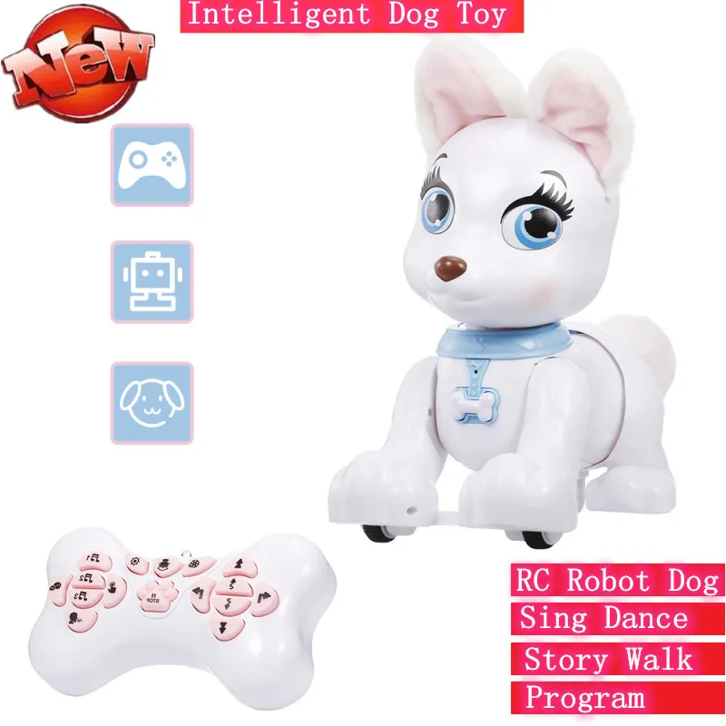 2.4G Remote Control RC Robot Puppy Dog Toy Intelligent Voice Recognition Program Sing Dance Tell Story Interactive Pet Dog Toy
2.4G Remote Control RC Robot Puppy Dog Toy Intelligent Voice Recognition Program Sing Dance Tell Story Interactive Pet Dog Toy