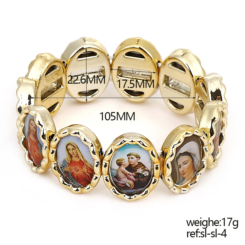 2021 новый дизайн 16 мм икона браслет Иисус святые Мария Ангел католический модные