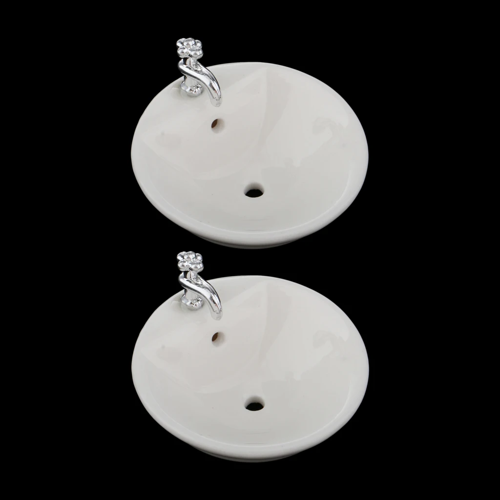 2Pcs 1/12 White Round Wash Basin Sink for Doll House Bathroom Supplies Accs
2Pcs 1/12 White Round Wash Basin Sink for Doll House Bathroom Supplies Accs
