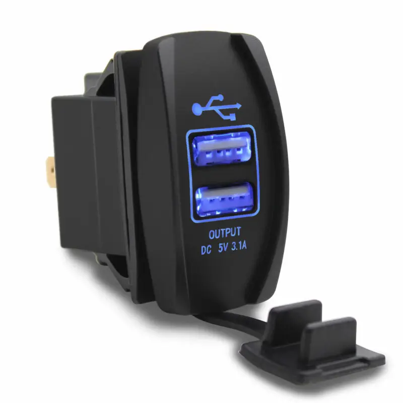 Rocker Switch Panel Dual USB 3.1 Power Charger Carling ARB Rocker Switch Blue LED Light Car Boat 12V Car Accessories
Rocker Switch Panel Dual USB 3.1 Power Charger Carling ARB Rocker Switch Blue LED Light Car Boat 12V Car Accessories