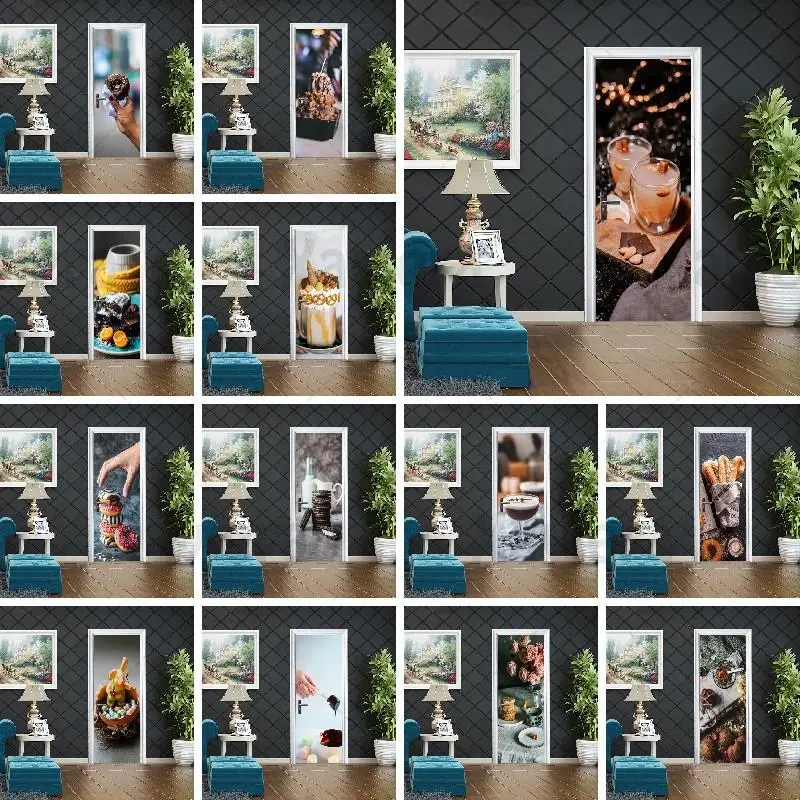 Современное искусство Западное украшение для двери ресторана кафе 3D