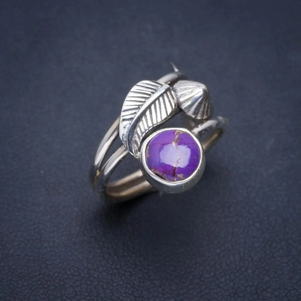 Natural Turquoise Handmade Unique Leaf 925 Sterling Silver Ring 7 A1191
Natural Turquoise Handmade Unique Leaf 925 Sterling Silver Ring 7 A1191