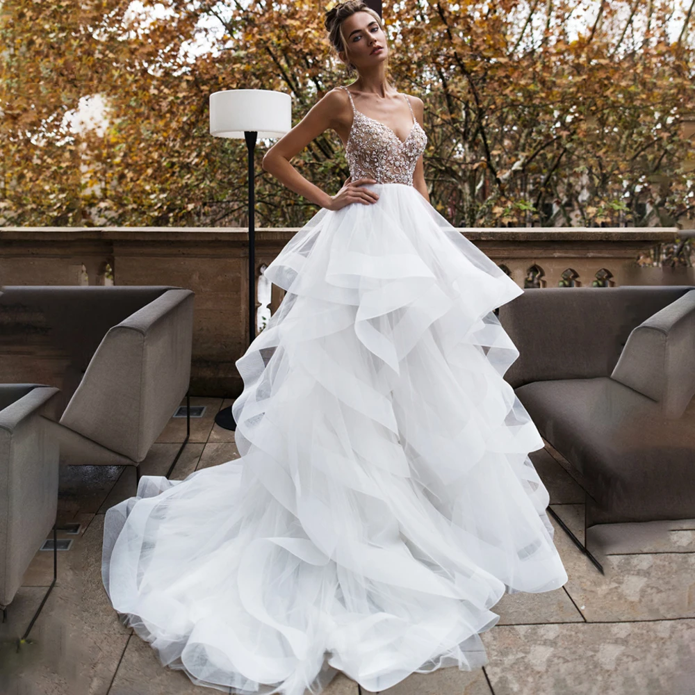 Eightree Princess Wedding Dress 2020 Tiered Sexy Backless Organza Wedding Gown Backless Boho Bride Dresses Vestido de Noiva
Eightree Princess Wedding Dress 2020 Tiered Sexy Backless Organza Wedding Gown Backless Boho Bride Dresses Vestido de Noiva