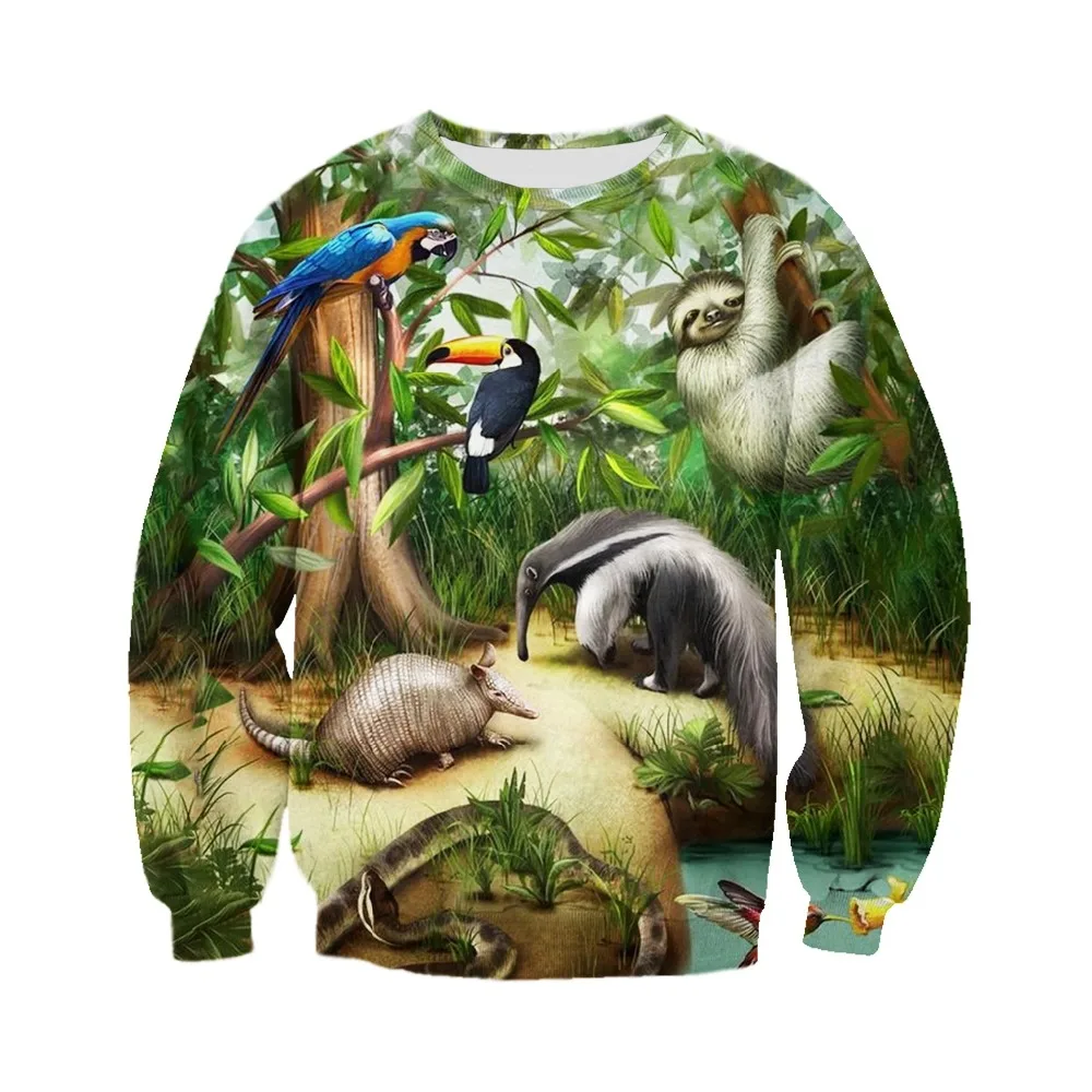 Parent-child Leisure 3D Printing Animal World Men's and Women's Sweater Fashion Long-sleeved Shirt Casual Pullover Sweater
Parent-child Leisure 3D Printing Animal World Men's and Women's Sweater Fashion Long-sleeved Shirt Casual Pullover Sweater