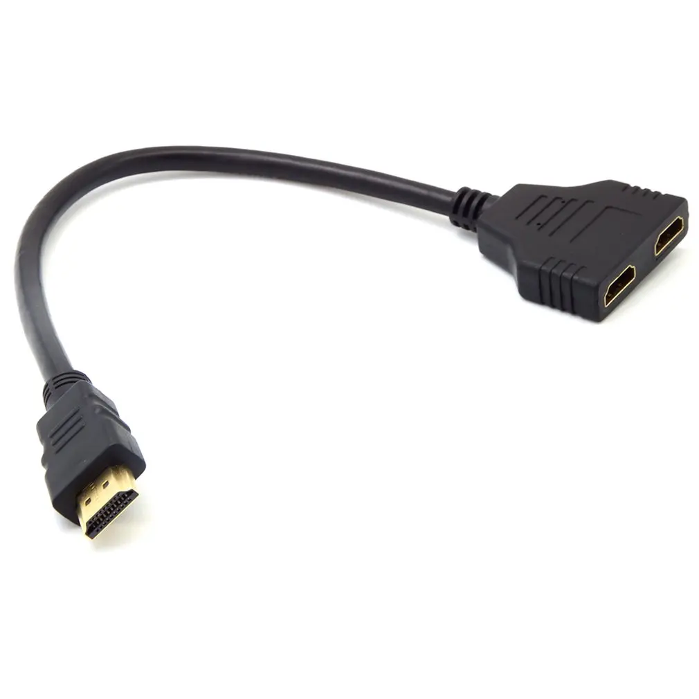 1080P HDMI-compatible Port Male to 2 Female 1 In 2 Out Splitter Cable Adapter Converter
1080P HDMI-compatible Port Male to 2 Female 1 In 2 Out Splitter Cable Adapter Converter