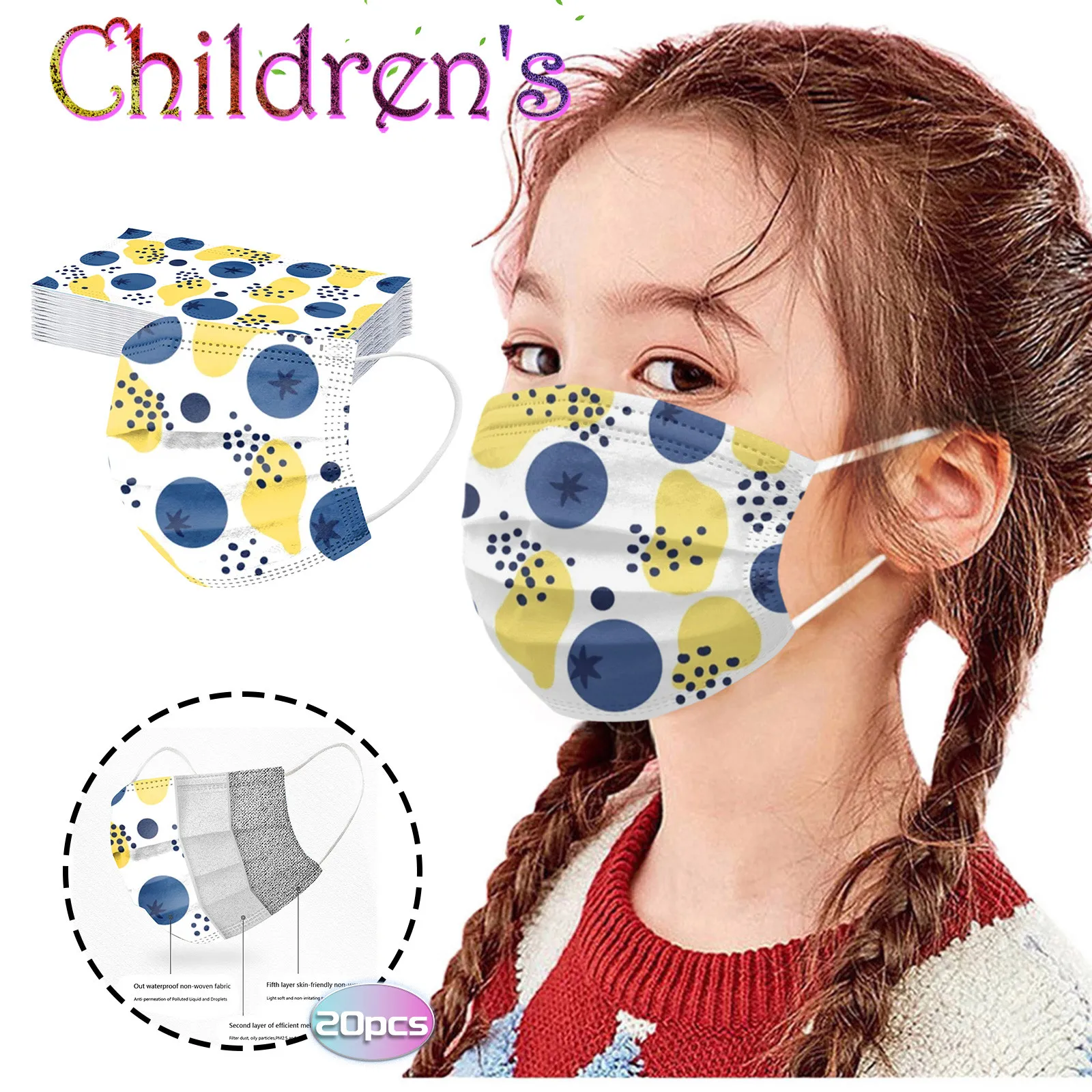 20PC Disposable Children Face Mask Cartoon Printed Soft Skin-friendly Disposable Mouth Mask Boy Girl Halloween Mask Mascarilla
20PC Disposable Children Face Mask Cartoon Printed Soft Skin-friendly Disposable Mouth Mask Boy Girl Halloween Mask Mascarilla
