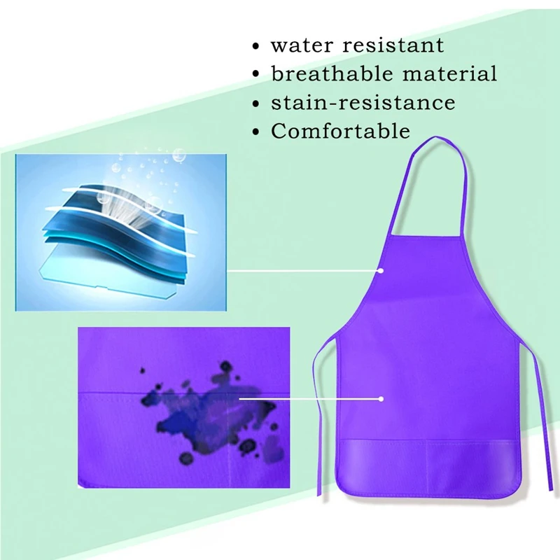 12 Pack 6 Color Kids Aprons Children Painting Aprons Kids Art Smocks With 2 Roomy Pockets For Kitchen And Classroom (Brushes Not
12 Pack 6 Color Kids Aprons Children Painting Aprons Kids Art Smocks With 2 Roomy Pockets For Kitchen And Classroom (Brushes Not