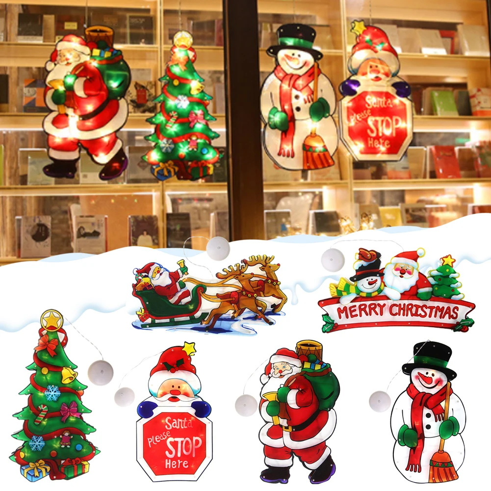 LED Christmas Window Hanging Lights with Suction Cup Detachable Battery Operated Christmas Ornaments for Holiday Party Decor
LED Christmas Window Hanging Lights with Suction Cup Detachable Battery Operated Christmas Ornaments for Holiday Party Decor
