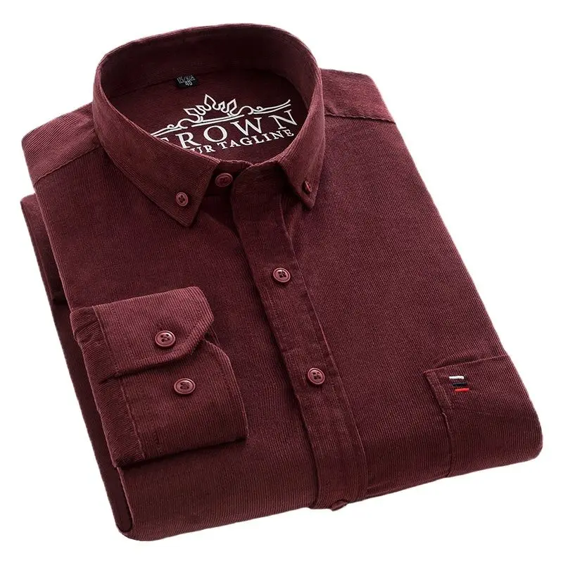Corduroy Cotton Oversized Shirt for Men S~7xl Long Sleeve Regular Fit Solid Business Casual Shirts Man Plus Size Pocket Autumn
Corduroy Cotton Oversized Shirt for Men S~7xl Long Sleeve Regular Fit Solid Business Casual Shirts Man Plus Size Pocket Autumn