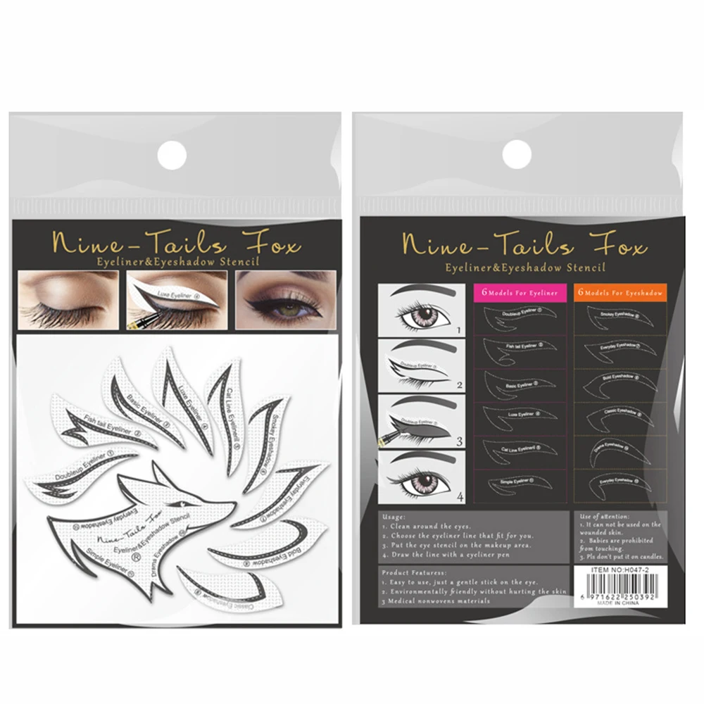 24 Pcs Eyeliner Eyeshadow Stencils 2 In 1 Makeup Template Sticker Card 12 Styles Non Woven 3 Minute Shaping Tool Easy To Use
24 Pcs Eyeliner Eyeshadow Stencils 2 In 1 Makeup Template Sticker Card 12 Styles Non Woven 3 Minute Shaping Tool Easy To Use