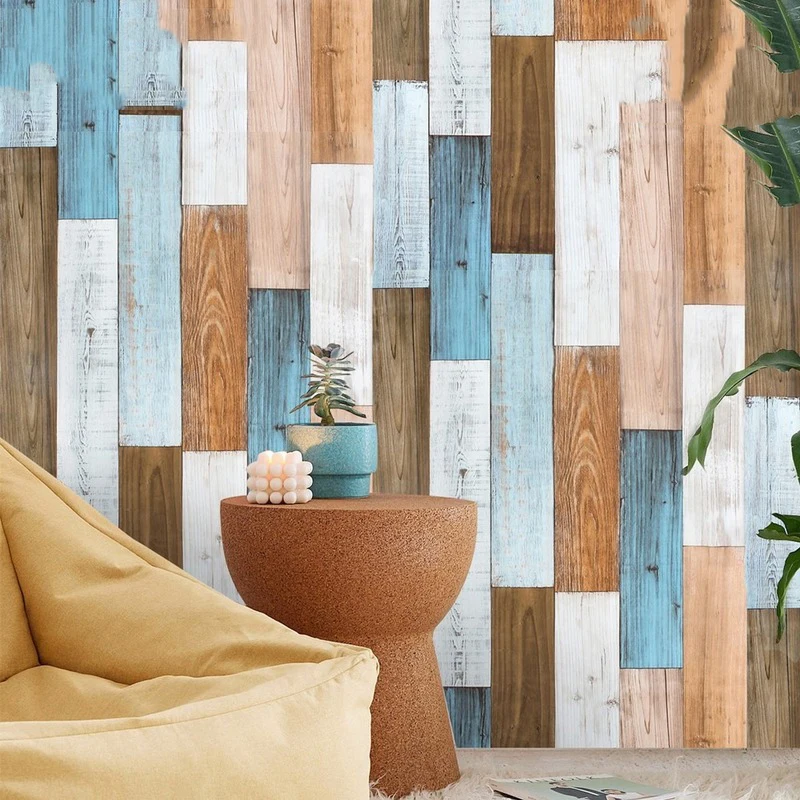 Faux Wood Grain Peel and Stick Wallpaper Self-adhesive Removable Wood Plank Wallpaper Roll Vinyl Wall Covering for Restaur 
Faux Wood Grain Peel and Stick Wallpaper Self-adhesive Removable Wood Plank Wallpaper Roll Vinyl Wall Covering for Restaur