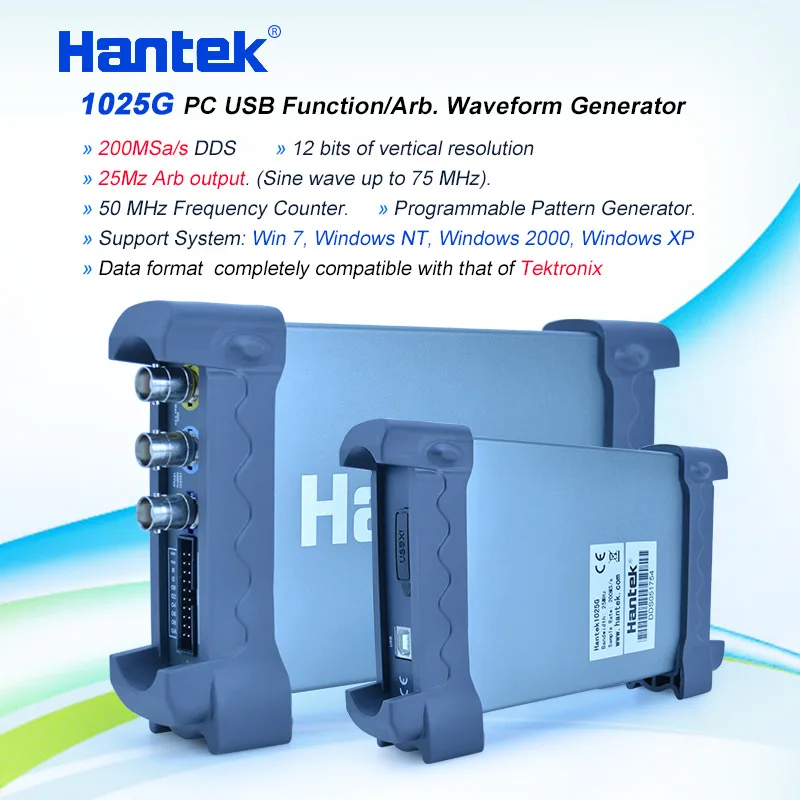 Hantek1025G PC USB функция/произвольный генератор сигналов 25 МГц Arb. Волна 200MSa/s DDS Синусоидальная волна до 75 МГц
Hantek1025G PC USB функция/произвольный генератор сигналов 25 МГц Arb. Волна 200MSa/s DDS Синусоидальная волна до 75 МГц