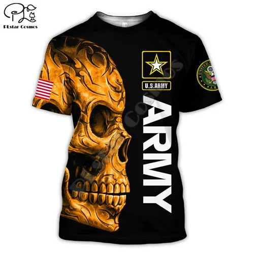 

PLstar Cosmos Newest US Military Marine Army suit Soldier Camo 3Dprint Streetwear Summer Casual Tees Short Sleeve T-shirts A-2