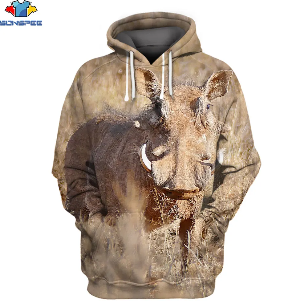 SONSPEE Pig Hoodie Women's White Harajuku 3D Wildlife Boar Sweatshirt Men's Black Hunter Mammal Street Somali Warthog Pullover
SONSPEE Pig Hoodie Women's White Harajuku 3D Wildlife Boar Sweatshirt Men's Black Hunter Mammal Street Somali Warthog Pullover