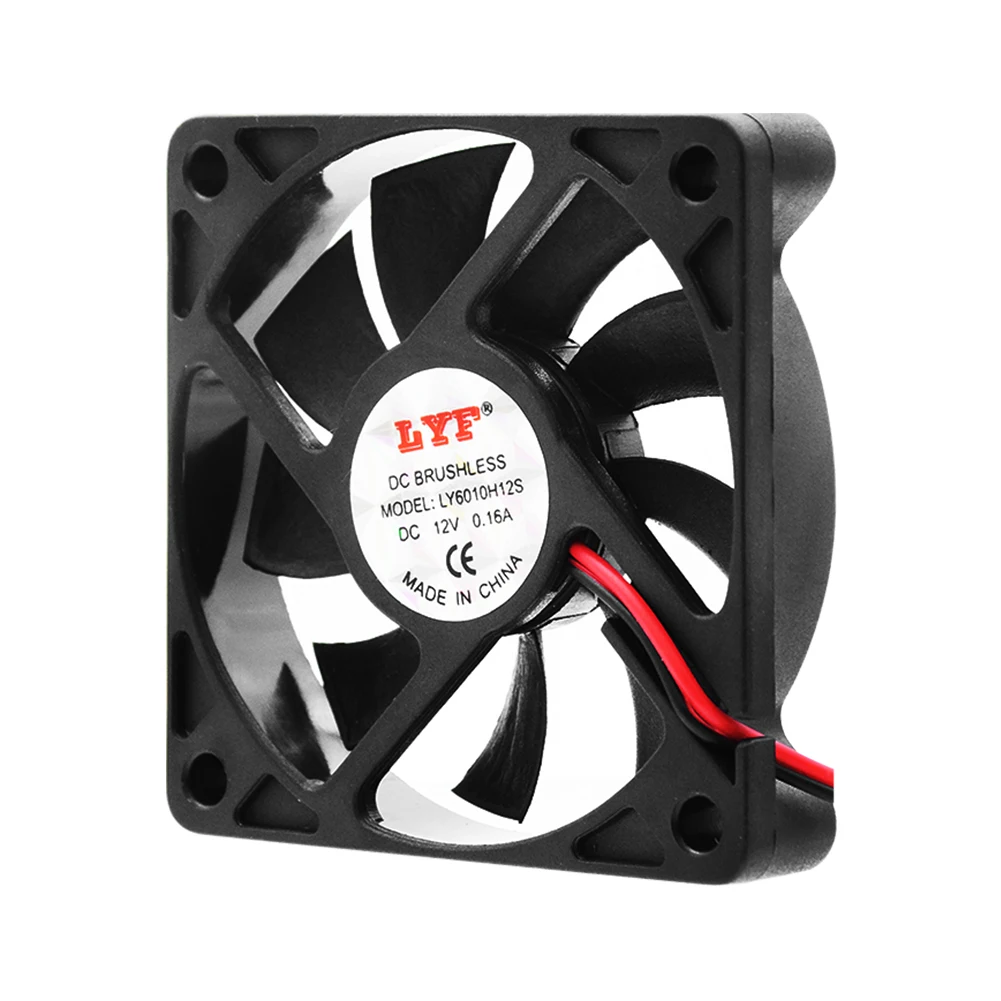 60 X 60 X 12mm 2 Pins 12V DC Computer Cooling Fan PC Case CPU Heat Sink Cooler 4900-6050 RPM CPU Cooler Case Fan Low Noise
60 X 60 X 12mm 2 Pins 12V DC Computer Cooling Fan PC Case CPU Heat Sink Cooler 4900-6050 RPM CPU Cooler Case Fan Low Noise