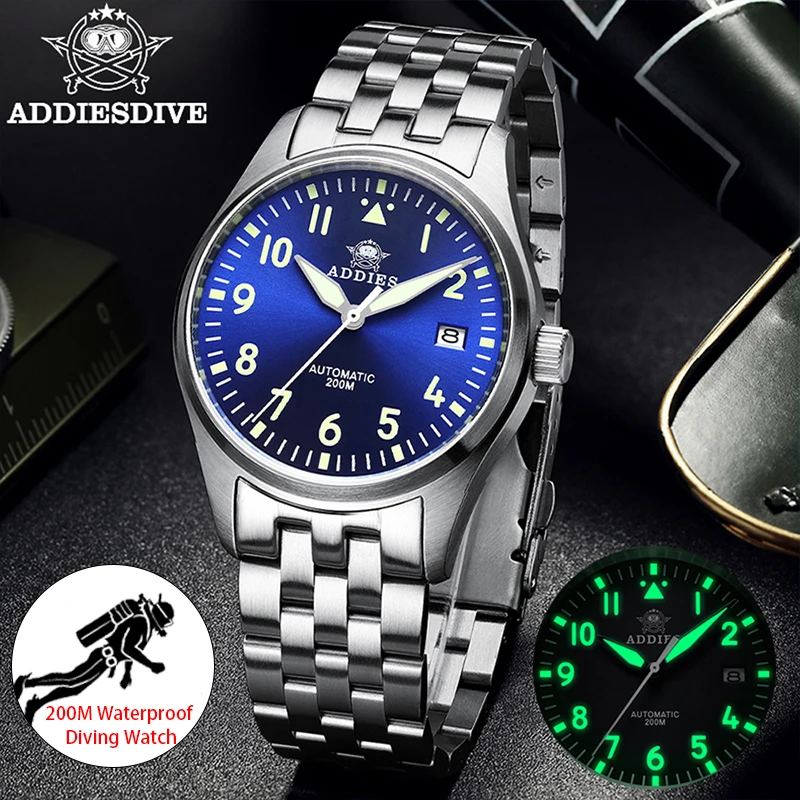 Addies Top Luxury Men's watch Stainless steel Pilot C3 Luminous 200M Water Resistant Sapphire Mens Automatic Mechanical Watch
Addies Top Luxury Men's watch Stainless steel Pilot C3 Luminous 200M Water Resistant Sapphire Mens Automatic Mechanical Watch