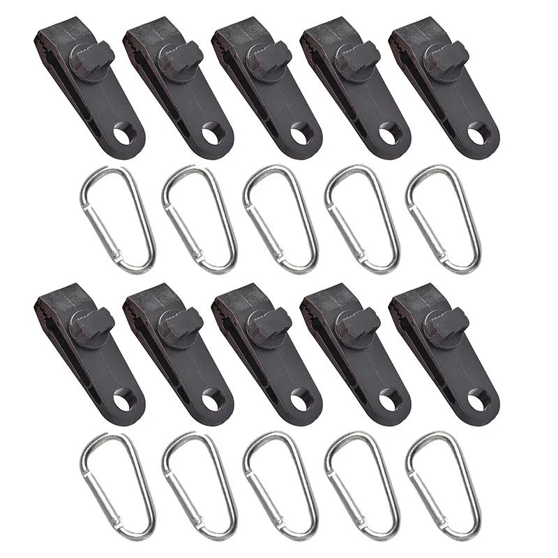 10Pack Tarp Clips with Carabiner for Outdoors Camping Awning Tent Canopies and Canopy
10Pack Tarp Clips with Carabiner for Outdoors Camping Awning Tent Canopies and Canopy
