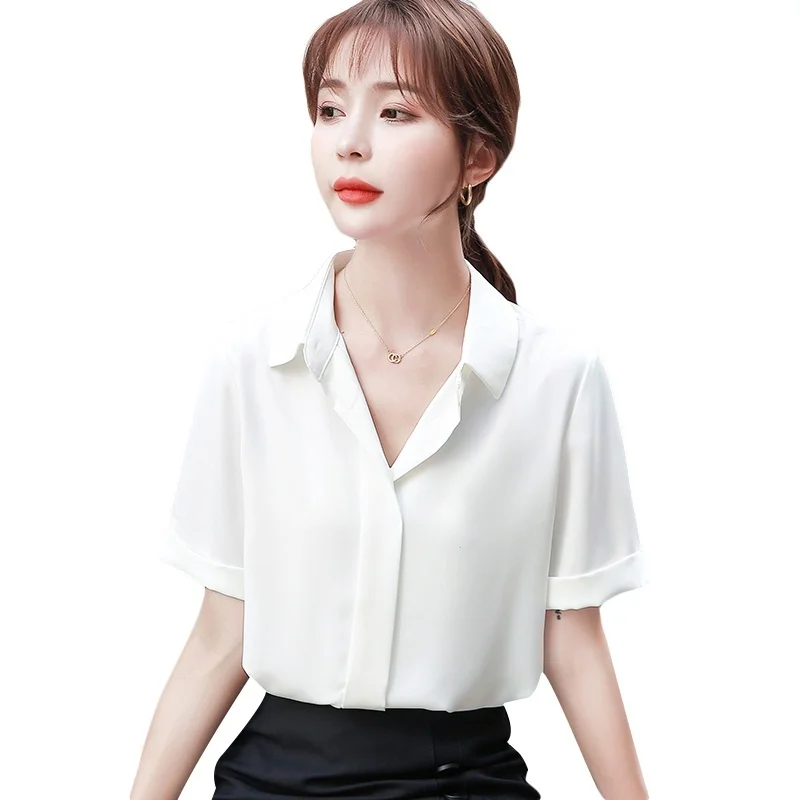 Женские рубашки, летняя блузка 2020, свободная профессиональная рубашка с коротким рукавом, шифоновая белая рубашка, Женские топы и блузки
Женские рубашки, летняя блузка 2020, свободная профессиональная рубашка с коротким рукавом, шифоновая белая рубашка, Женские топы и блузки