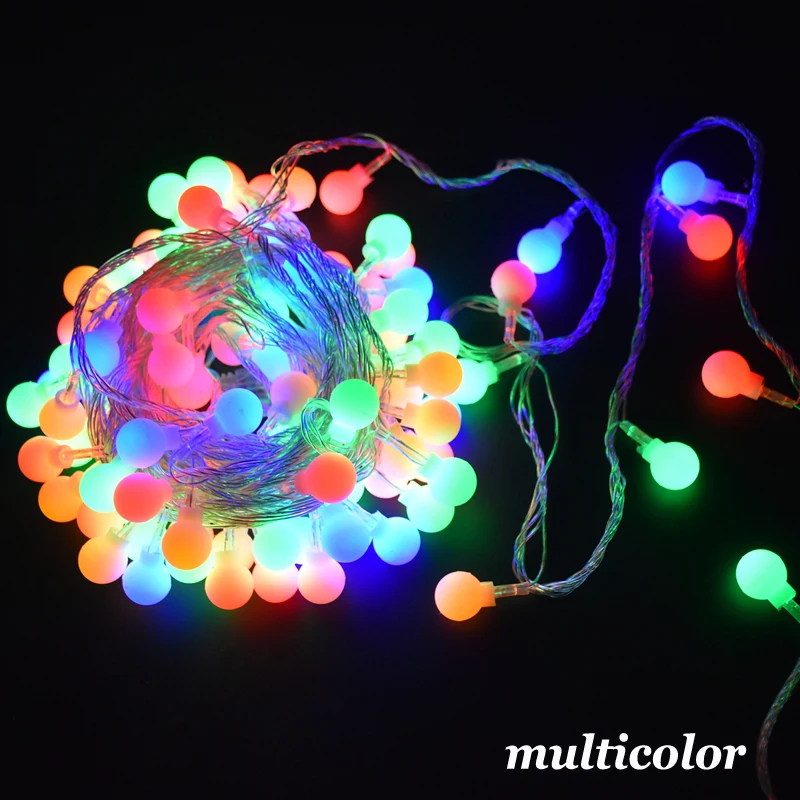 110V 220V 6m 10m 20m 30m 50m Matte Ball LED String Light Christmas Garland for Holiday Party Wedding Home Outdoor Decoration
110V 220V 6m 10m 20m 30m 50m Matte Ball LED String Light Christmas Garland for Holiday Party Wedding Home Outdoor Decoration