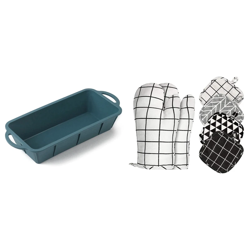 Oven Mitts and Pot Holders Kitchen Microwave Mitts with Silicone Rectangle Non Stick Bread Loaf Cake Mold
Oven Mitts and Pot Holders Kitchen Microwave Mitts with Silicone Rectangle Non Stick Bread Loaf Cake Mold