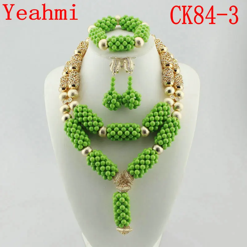 2020 Wholesale Nigerian Beads Wedding Jewelry Set Bridal Dubai Gold Color Jewelry Sets African Beads Jewelry Set CK84-1
2020 Wholesale Nigerian Beads Wedding Jewelry Set Bridal Dubai Gold Color Jewelry Sets African Beads Jewelry Set CK84-1