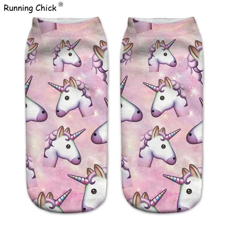 

Running Chick Ankle Socks New Wholesale Dropshipping Sky 3d Print 2019 Unicorns Head Pink Women Cn(origin) Polyester STANDARD