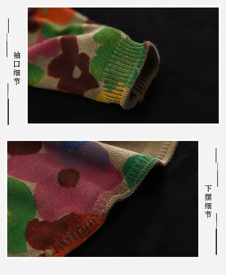 2019 new Autumn Knit sweater women Long-Sleeve Cotton Tops Women Old Retro Loose Rolled Print Sweater Women's Leisure Hot sale
2019 new Autumn Knit sweater women Long-Sleeve Cotton Tops Women Old Retro Loose Rolled Print Sweater Women's Leisure Hot sale