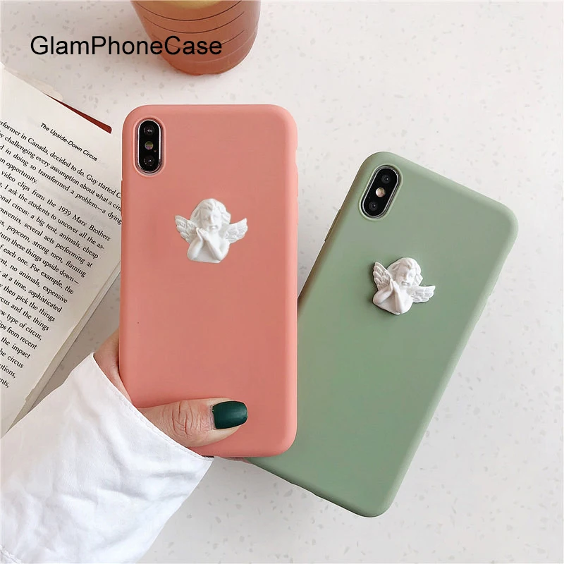 GlamPhoneCase трехмерный чехол для телефона Cupid Angel iPhone X XS Max XR мягкий силиконовый 7 8 6 6s