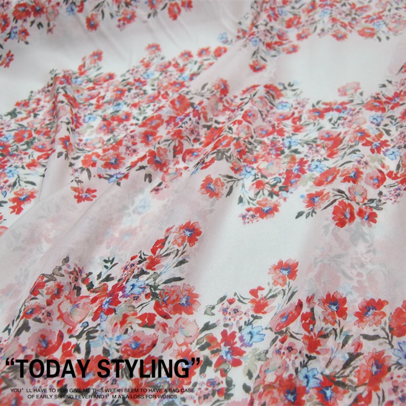 Silk Chiffon Fabric Dress White Safflower Large Wide Horizontal Stripes Real 100% clothing Cloth DIY patchwork
Silk Chiffon Fabric Dress White Safflower Large Wide Horizontal Stripes Real 100% clothing Cloth DIY patchwork