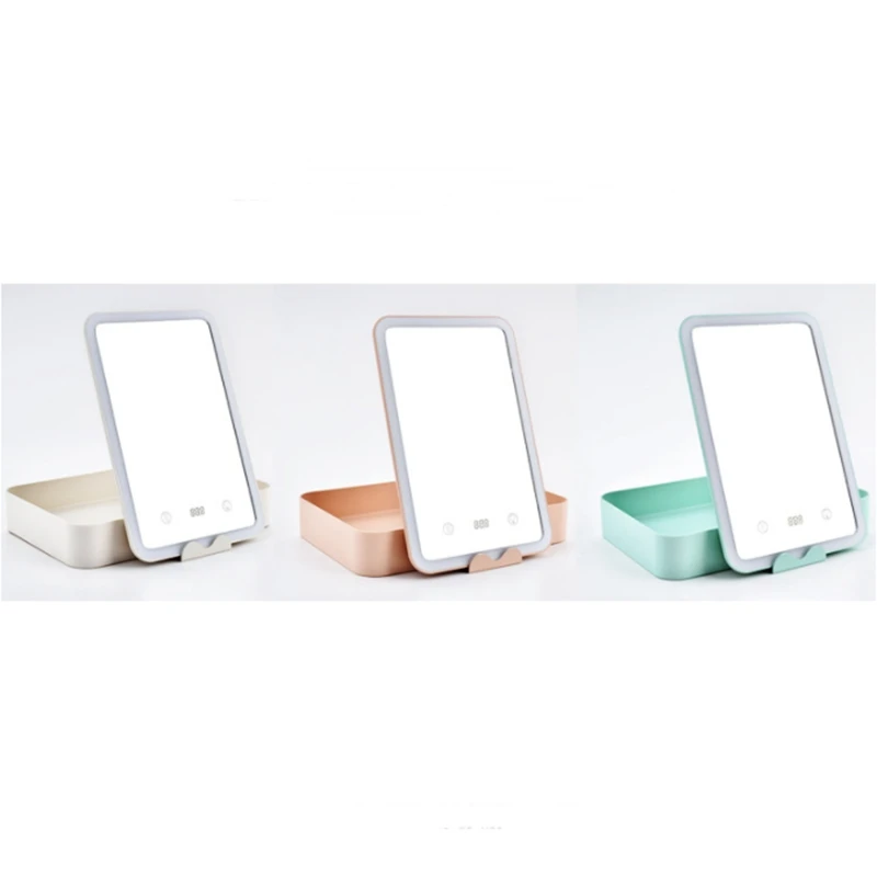 Makeup Storage Box Flat Storage Vanity Mirror Storage Box Smart LED Fill Light with Countdown Makeup Mirror
Makeup Storage Box Flat Storage Vanity Mirror Storage Box Smart LED Fill Light with Countdown Makeup Mirror