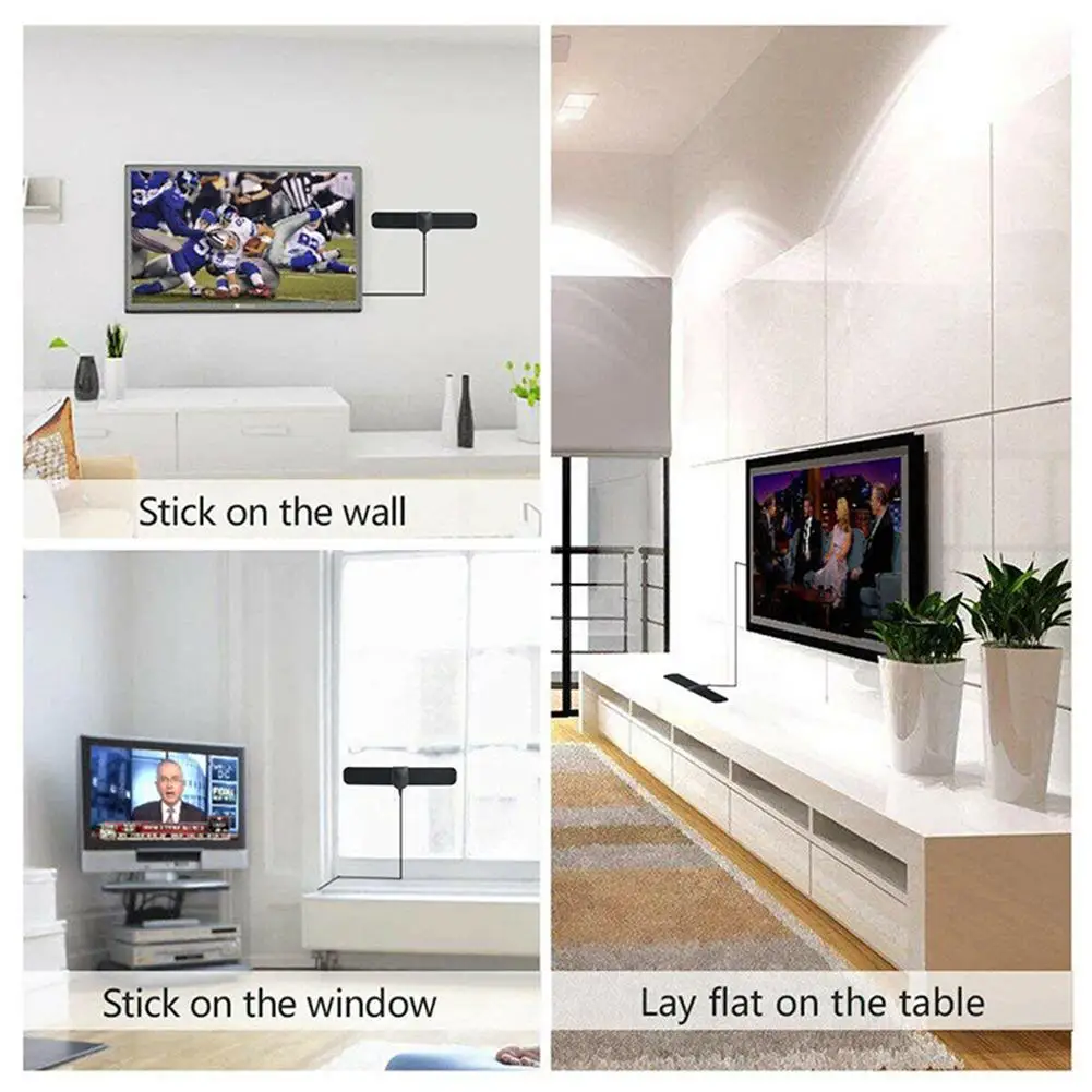 50 Miles Indoor Digital TV Antenna 25dB 1080P HDTV Signal Receiver Amplifier Compatible with 720P 1080i and ATSC Black
50 Miles Indoor Digital TV Antenna 25dB 1080P HDTV Signal Receiver Amplifier Compatible with 720P 1080i and ATSC Black