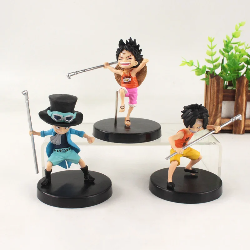 3 шт. 10 см Фигурки игрушки Luffy Ace Sabo аниме Модели кукол подарки для детей
3 шт. 10 см Фигурки игрушки Luffy Ace Sabo аниме Модели кукол подарки для детей