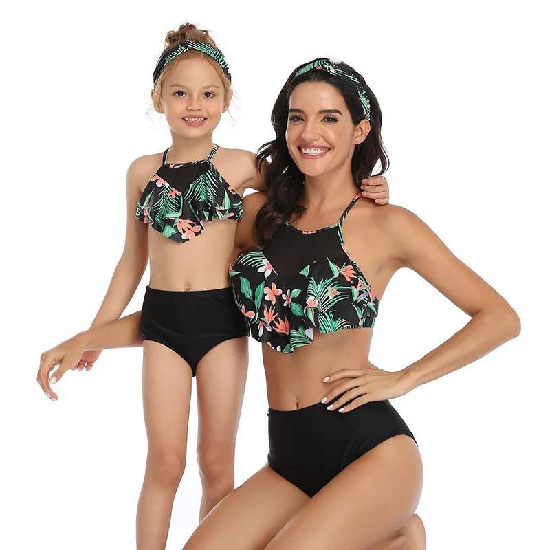 Parent-Child Swimsuit For Girls Lotus Leafy Bikini Pareant-Child Swimming Set Family Matching Outfits Mom And Daughter
Parent-Child Swimsuit For Girls Lotus Leafy Bikini Pareant-Child Swimming Set Family Matching Outfits Mom And Daughter