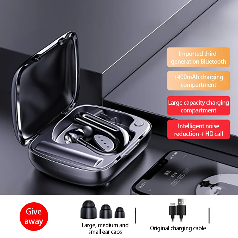 Bluetooth Wireless Headphones With Mic With Charging Box Wireless Bluetooth Headset Noise Control For IOS Android phone
Bluetooth Wireless Headphones With Mic With Charging Box Wireless Bluetooth Headset Noise Control For IOS Android phone