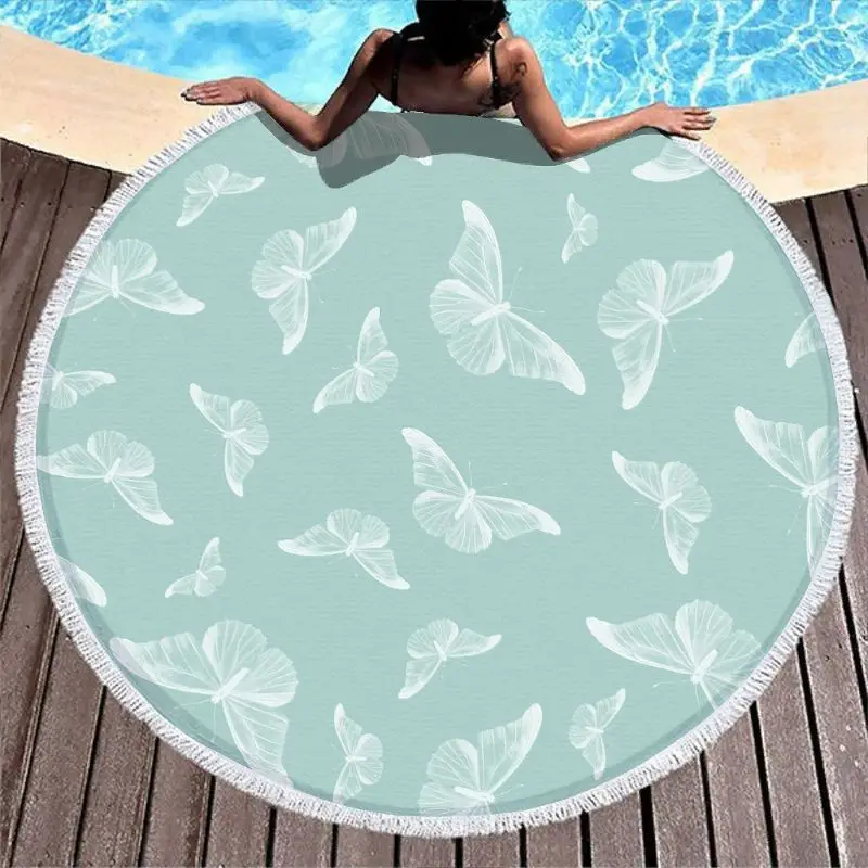 Clubdeer White Butterfly Pattern Oversized Beach Throw with Fringe Mandala Blanket Yoga Mat Great Gift Idea Roundie
Clubdeer White Butterfly Pattern Oversized Beach Throw with Fringe Mandala Blanket Yoga Mat Great Gift Idea Roundie