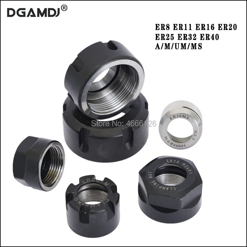 ER8 ER11 ER16 ER20 ER25 ER32 ER40 A M UM nut ER collet nut for clamping cnc milling turning collet chucks
ER8 ER11 ER16 ER20 ER25 ER32 ER40 A M UM nut ER collet nut for clamping cnc milling turning collet chucks