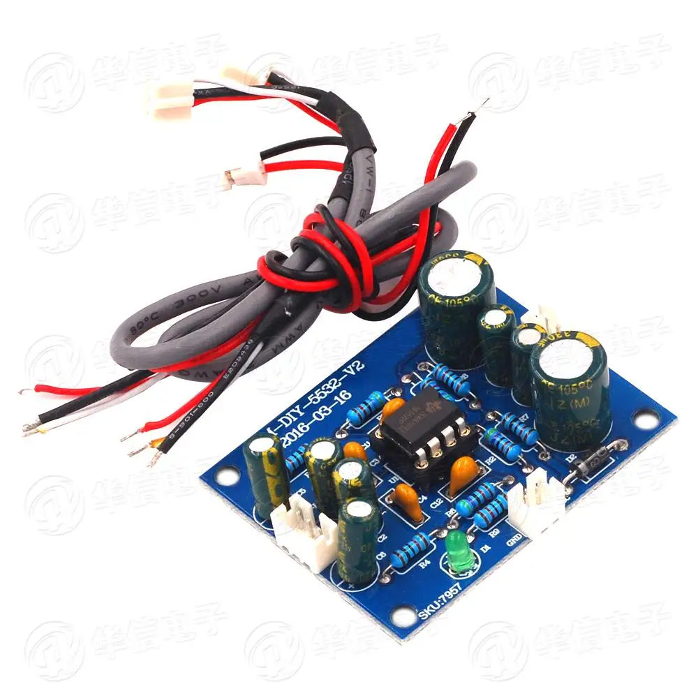 5532 Front amplifier board Single-power front panel/single-DC power supply 12-35V can be used for op amp wiring
5532 Front amplifier board Single-power front panel/single-DC power supply 12-35V can be used for op amp wiring