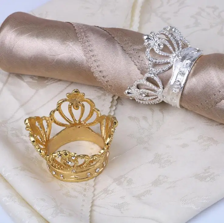 50 Pcs Crown Napkin Ring with Diamond Exquisite Napkin Holder Serviette Buckle for Hotel Wedding Party Table Decoration SN3826
50 Pcs Crown Napkin Ring with Diamond Exquisite Napkin Holder Serviette Buckle for Hotel Wedding Party Table Decoration SN3826