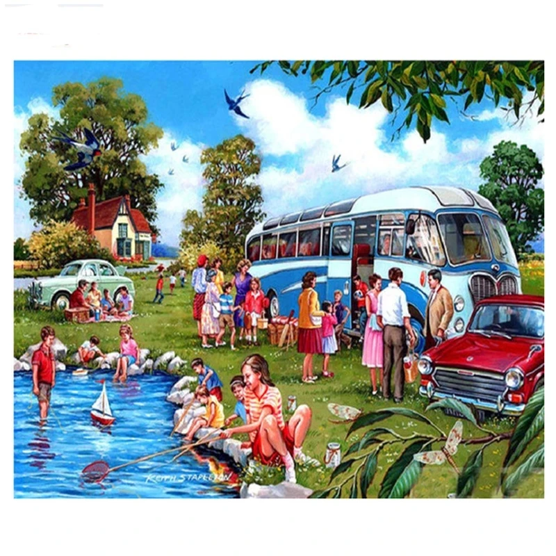 Full Diy Diamond Painting Cross Stitch Kit 5D Square Diamond Embroidery The summer camp bus rhinestone home accessories
Full Diy Diamond Painting Cross Stitch Kit 5D Square Diamond Embroidery The summer camp bus rhinestone home accessories