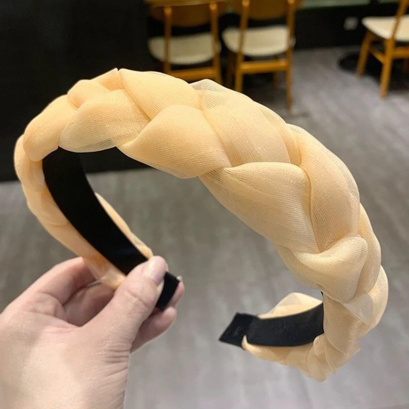 Twisted Headband Hairpin Super Fairy Hair Hoop Wide-brimmed Solid Color Hairband Organza Woven Mesh Headbands Women Headwear
Twisted Headband Hairpin Super Fairy Hair Hoop Wide-brimmed Solid Color Hairband Organza Woven Mesh Headbands Women Headwear