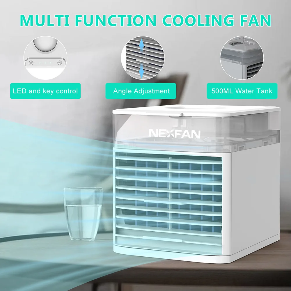 4 In 1 Mini Air Cooler Portable Air Conditioner Fan Refrigeration/Humidification/Purification/Aroma Diffuser Desktop Humidifier
4 In 1 Mini Air Cooler Portable Air Conditioner Fan Refrigeration/Humidification/Purification/Aroma Diffuser Desktop Humidifier