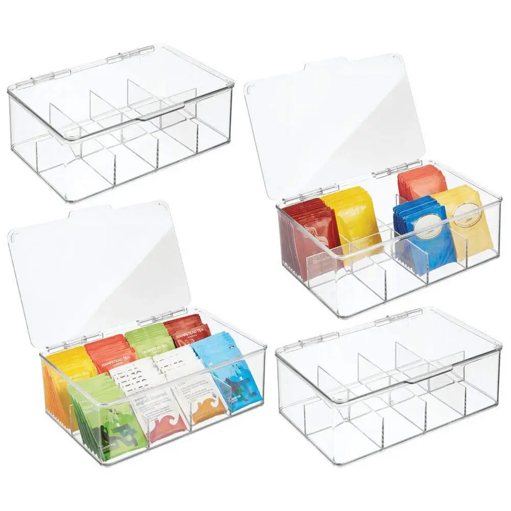 Plastic Tea Bag Holder Stackable Pantry Storage Bin Box With Lid Storage Box Desktop Jewelry Organizer Stand Case For Cosmetics
Plastic Tea Bag Holder Stackable Pantry Storage Bin Box With Lid Storage Box Desktop Jewelry Organizer Stand Case For Cosmetics
