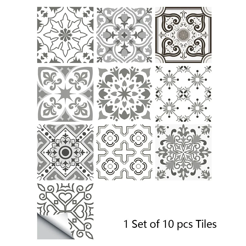 10pc Retro Pattern Matte Surface Tiles Sticker Transfers Covers For Kitchen Bathroom Tables Floor Hard-wearing Wall Decals Decro
10pc Retro Pattern Matte Surface Tiles Sticker Transfers Covers For Kitchen Bathroom Tables Floor Hard-wearing Wall Decals Decro