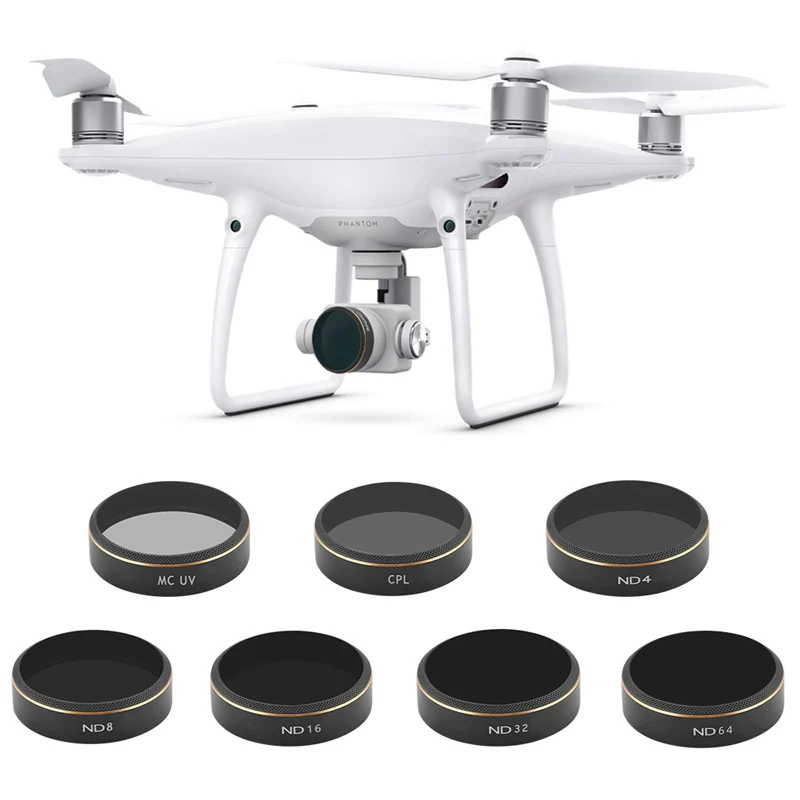 

Lens Filter for DJI Phantom 4 Pro Easy Install UV CPL ND8 16 32 64 Filters Kit for Phantom 4P Drone Gimbal Camera Accessories