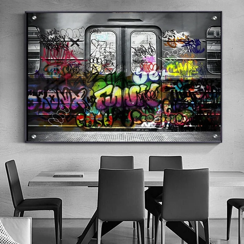 Creative Street Graffiti Colorful Fashion Architectural Track Art Canvas Painting Poster Living Room Decoration Wall Decor
Creative Street Graffiti Colorful Fashion Architectural Track Art Canvas Painting Poster Living Room Decoration Wall Decor