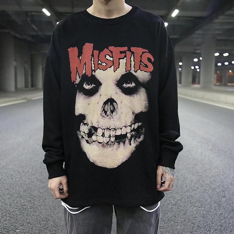 Autum Hip Hop Long Sleeve T-shirt Men Skull Print Oversized T Shirts Harajuku Causal Loose O-Neck Pullover Couple Streetwear
Autum Hip Hop Long Sleeve T-shirt Men Skull Print Oversized T Shirts Harajuku Causal Loose O-Neck Pullover Couple Streetwear