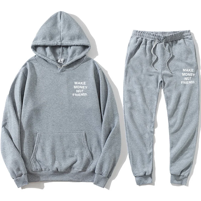 Hoodie set making money not making friends Hoodie + jogging pants men's and women's fashion letter printing couple Hoodie Sweats
Hoodie set making money not making friends Hoodie + jogging pants men's and women's fashion letter printing couple Hoodie Sweats